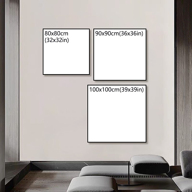 Handmade Oil Painting Canvas Wall Art Decoration Red Mosaic Abstract for Home Decor Rolled Frameless Unstretched Stretched Frame Hanging Painting2