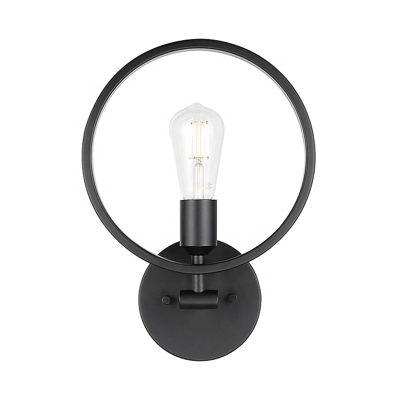 Vintage Black Wought Iron  Wall Lights  Bedroom Living Room Corridor Wall Lamp