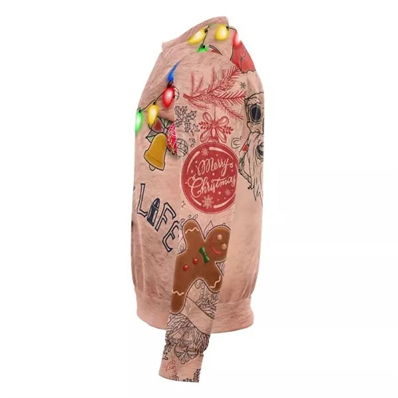 Men's Unisex Graphic Prints Ugly Christmas Sweatshirt Sweatshirt Pullover Lightweight Hoodie Long Sleeve Sweatshirt Crew Neck Christmas Designer Casual 3D Print Daily Sports Holiday Print Spring4