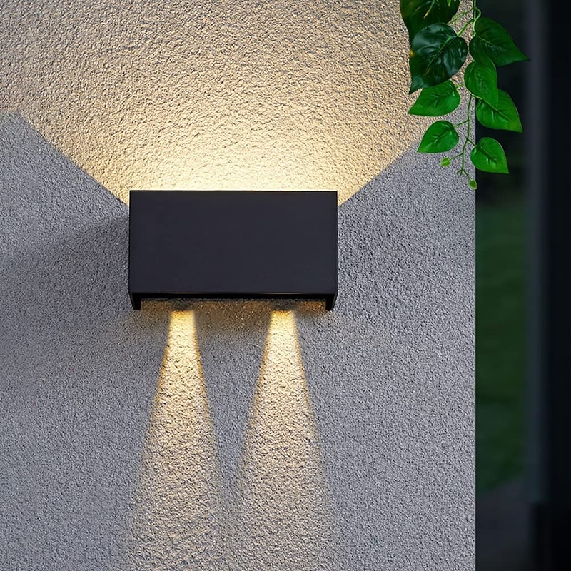 LED Outdoor/Indoor Wall Lamp 2 Heads 12W 4 Heads 20W Adjustable Beam Angle LED Porch Lamp Outdoor Lamp Applicable to House Terrace and Porch AC85-265V