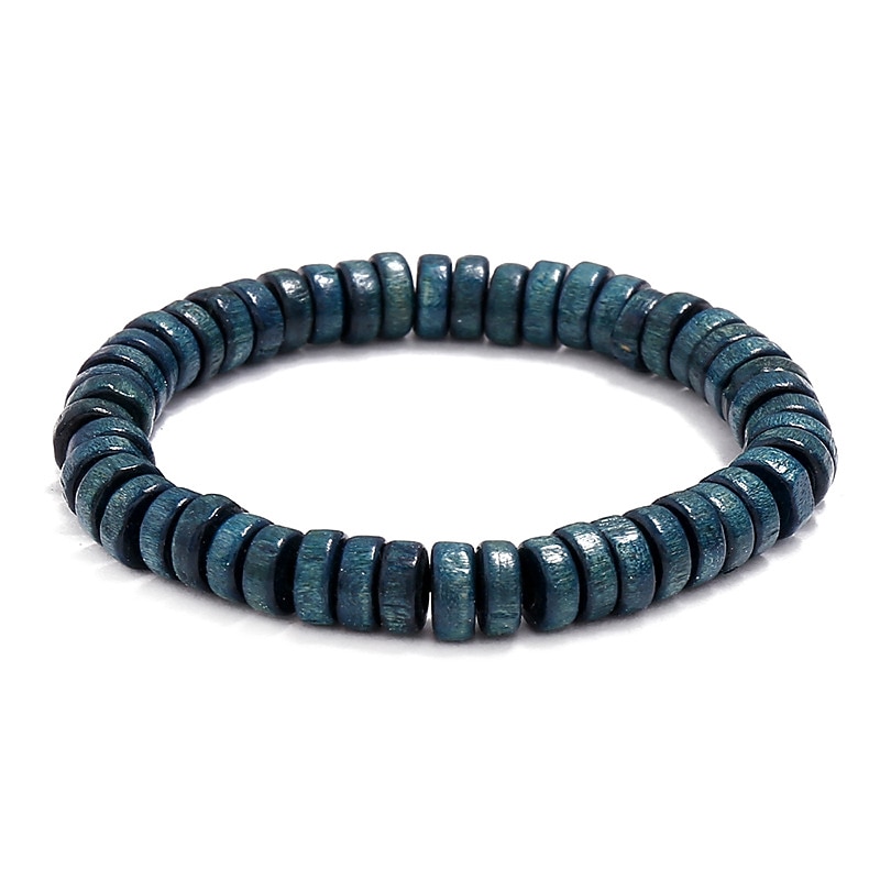 Men's Women's Bead Bracelet Classic Vintage Theme Fashion Boho Wood Bracelet Jewelry Black / Ink Blue / Brown For Daily Holiday Festival3
