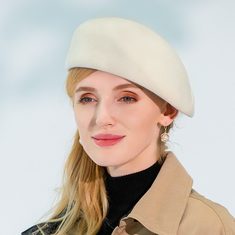 Elegant Fashion 100% Wool Hats with Smooth / Solid 1pc Party / Evening / Casual Headpiece Christmas/ Special Occasion / Office & Career / Graduation / Congratulations / Anniversary / Back To School2