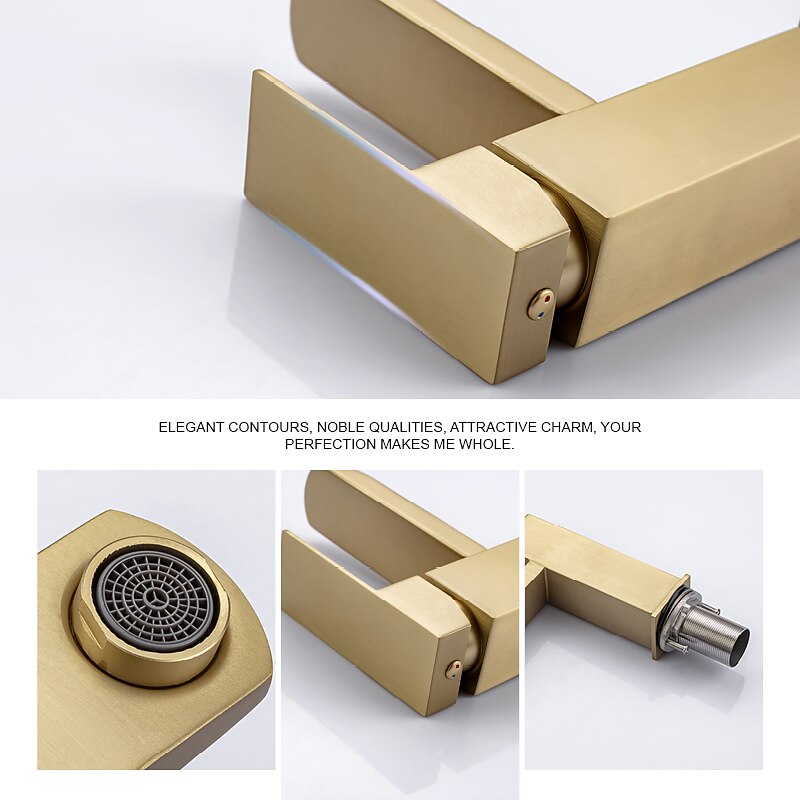 Bathroom Sink Faucet,Classic Stainless Steel Electroplated / Painted Finishes Centerset Single Handle One Hole Bath Taps2