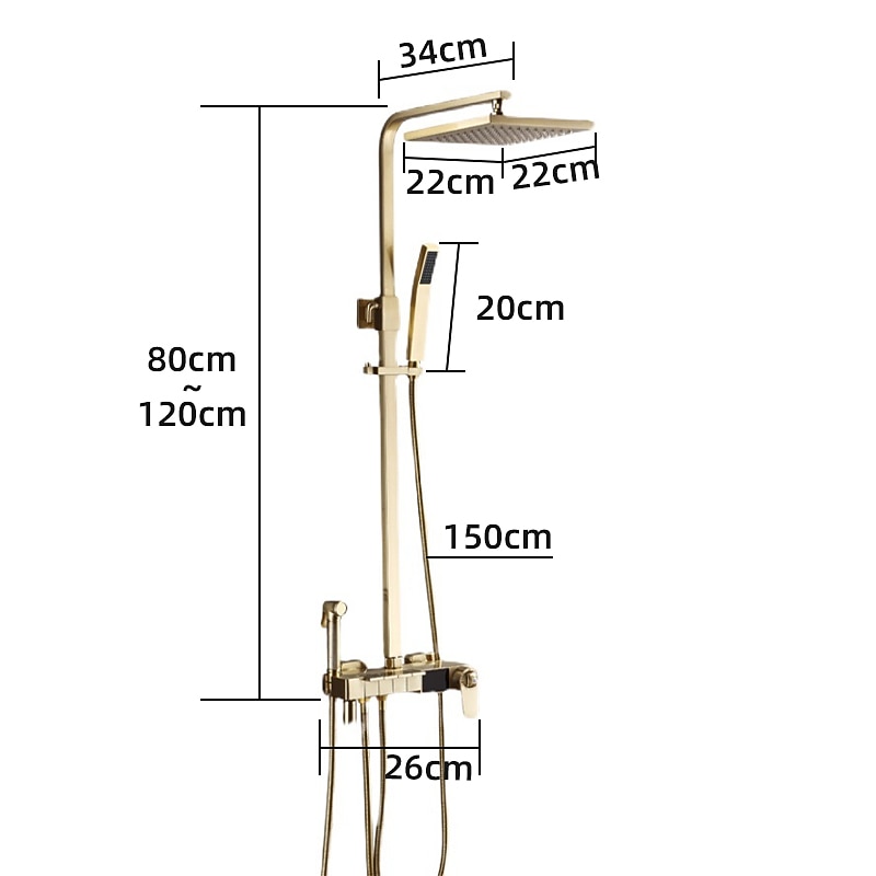 Shower Faucet,Shower System Rainfall Shower Head System Thermostatic Mixer valve Set - Handshower Included pullout Rainfall Shower Antique Country Nickel Brushed Mount Inside Ceramic Valve2