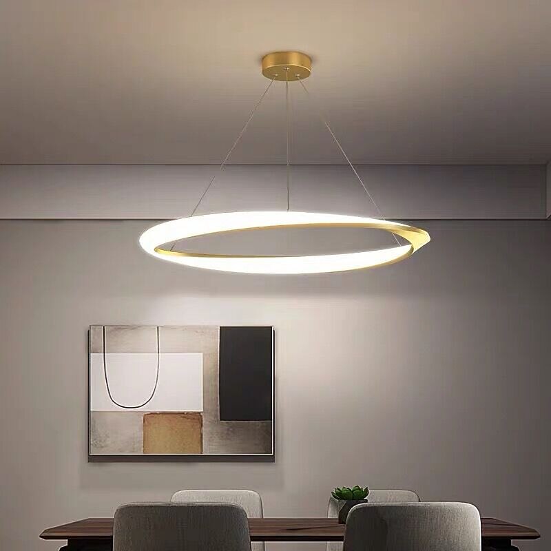 60cm LED Pendant Light 1-Light Ring Circle Design Dimmable Aluminum Painted Finishes Luxurious Modern Style Dining Room Bedroom 110-240V3