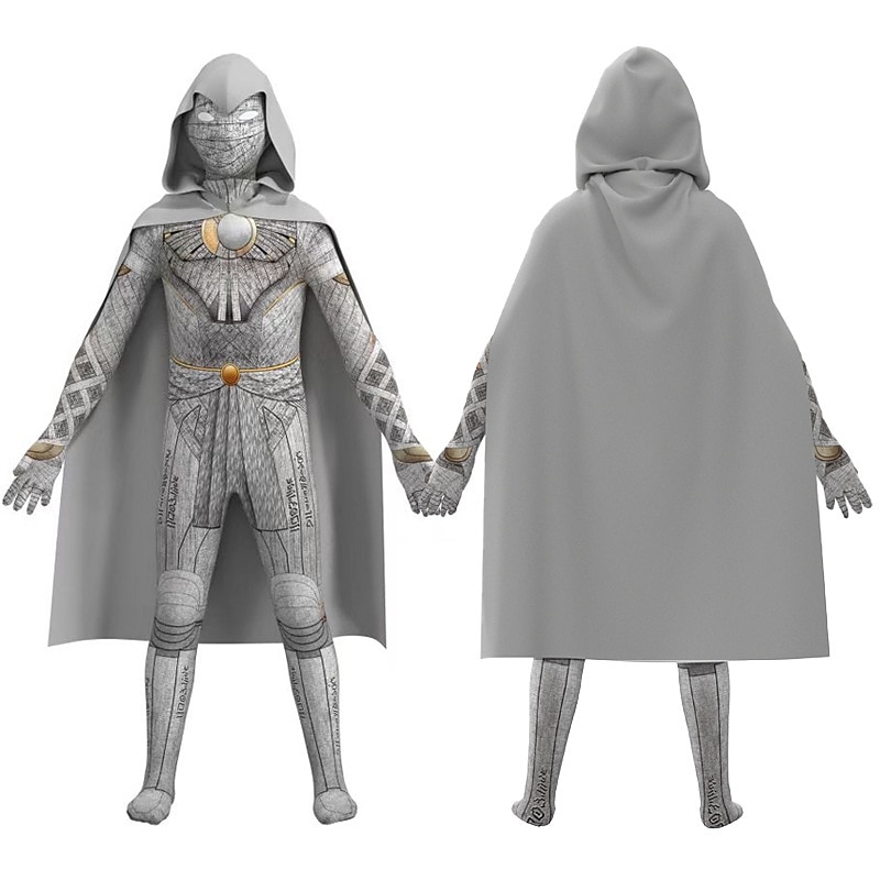 Moon Knight Avengers Outfits Masquerade Men's Boys Movie Cosplay Cosplay Costume Party Gray Leotard / Onesie Masquerade Polyester World Book Day Costumes