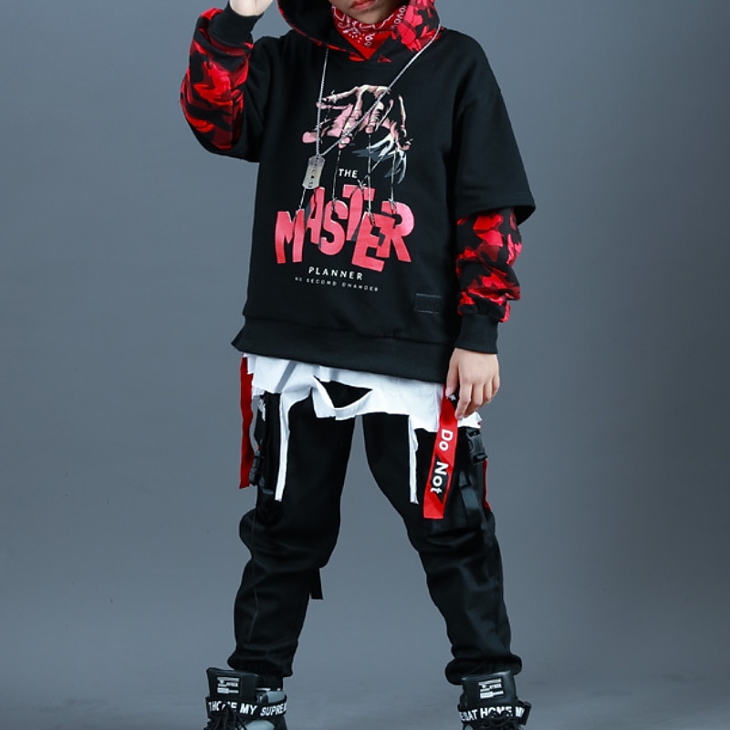 Unisex 3D Letter Hoodie & Sweatpants Set Clothing Set Long Sleeve Fall Winter Fashion Street Style Kids 3-13 Years Vacation Street Regular Fit2