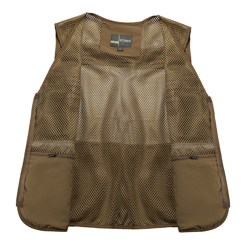 Men's Fishing Vest Hiking Vest Summer Outdoor Lightweight Work Safari Travel Photo Vest with 16 Pockets Breathable Quick Dry Mesh Polyester Orchid Black Light Green Hunting3
