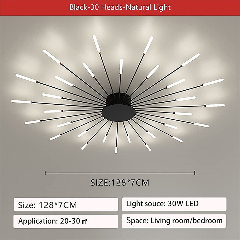 Modern Ceiling Light, Easy to Install, Flush Mount Ceiling Lamp Acrylic Lampshade Chandelier, for Children's Room, Bedroom, Living Room, 4000K Neutral Flower Shape Light4