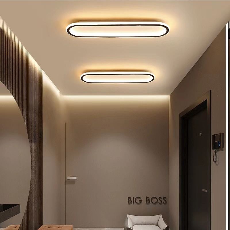 Ceiling Light Dimmable Ceiling Lights Aluminum Modern Style Black LED Modern 110-265V4