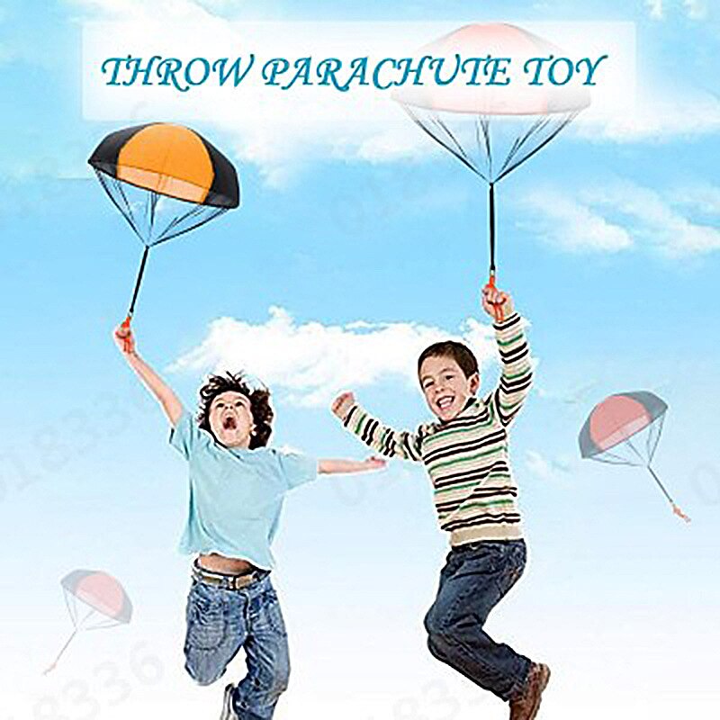 4sets Hand Throwing Parachute Kids Outdoor Funny Toys Game Play Toys for Children Fly Parachute Sport with Mini Soldier3
