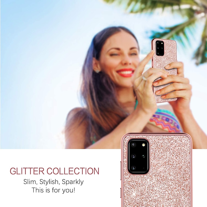 Phone Case For Samsung Galaxy S25 S24 S23 S22 S21 FE S21 Ultra Plus A34 S20 A32 A52 Back Cover Glitter Shine Glitter Shine TPU3