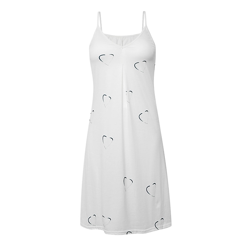 Women's Mini Dress Casual Dress Petite Dress Sundress Summer Dress Basic Sexy Casual Vacation Daily Holiday Regular Fit Heart LOVE Fruit Sleeveless V Neck Spaghetti Strap pineapple Flowers2