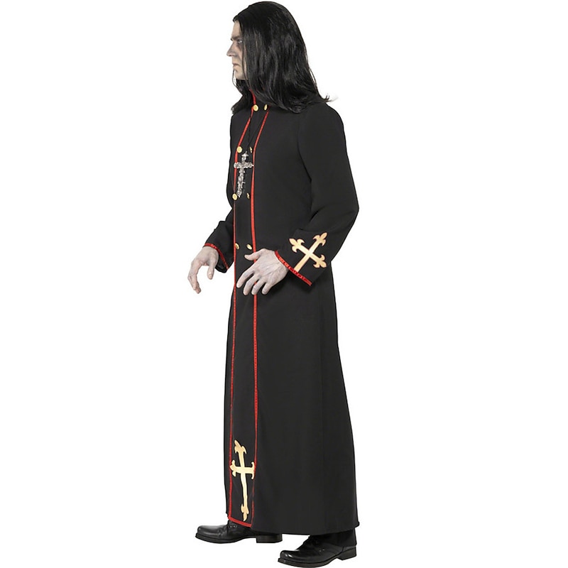 Couples Cosplay Nun Priest Couples' Costumes Unisex Movie Cosplay Cosplay Costume Party Scary Costume Black Red Gray Costume Carnival Masquerade Valentine's  Day for Walpurgis Night4