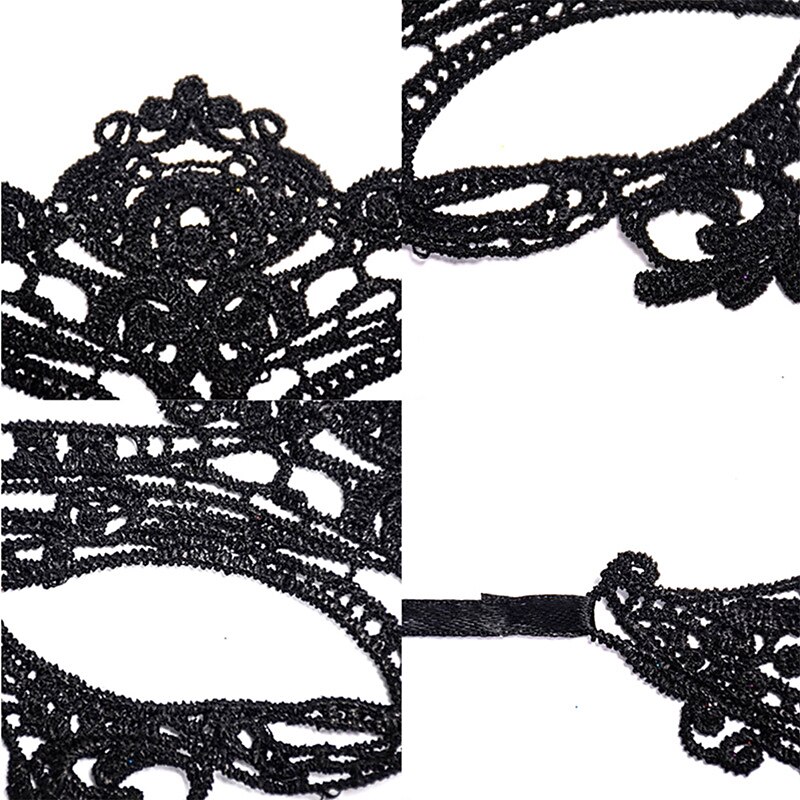 Europe And America Fashion Temperament Elegant Sexy Black Lace Face Mask For Women Girls Lover Date Party Jewelry Gift4
