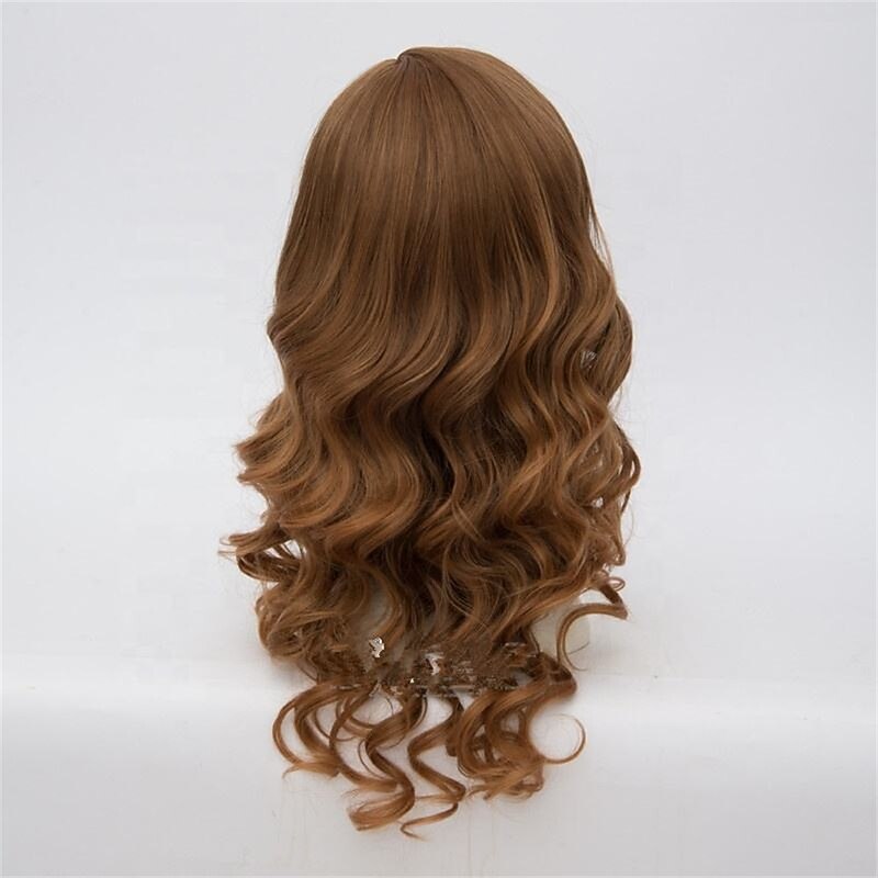 African American Women 60cm Long Wave Brown Hair Harry P Wig Hermione Granger Anime Cosplay  Wigs Halloween Wigs4