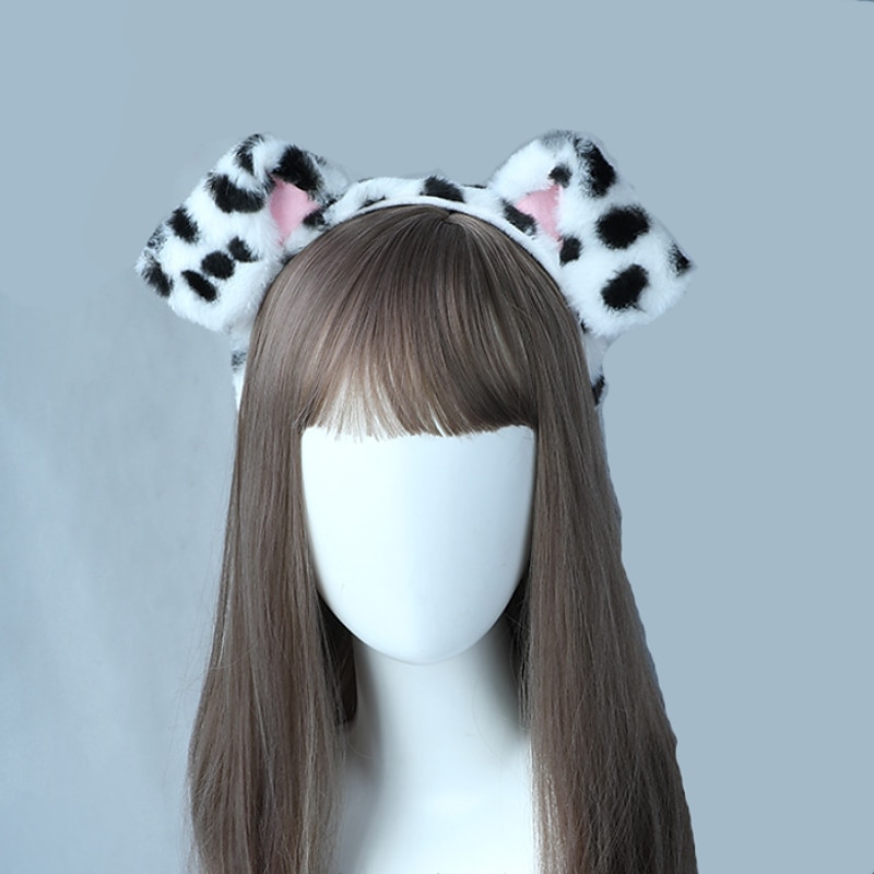 Carnival Party Pprops Bear Ears Headband Dog Ears Headband Dalmatian Ears Headband for Kids Women Men