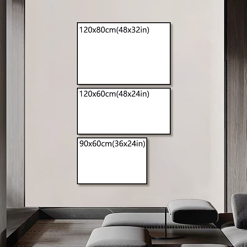 Oil Painting Hand Painted Horizontal Panoramic Abstract Landscape Modern Rolled Canvas (No Frame)2