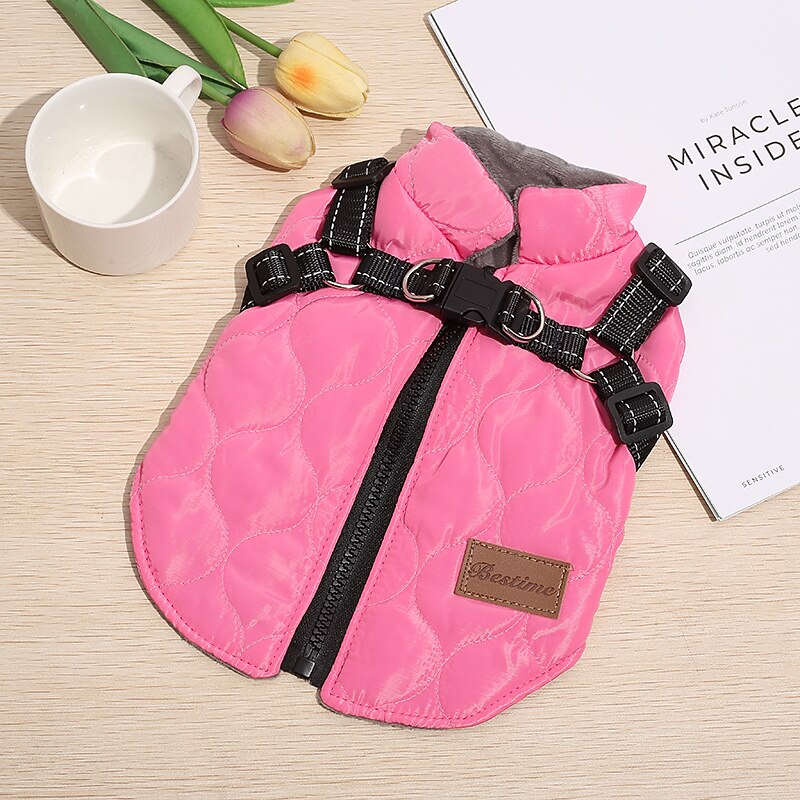 Dog Cat Coat Harness Jacket Vest Cute Casual Winter Warm Breathable Soft Washable Comfortable Outdoor Casual Daily Dog Clothing for Bichon Frise Pomeranian Baby Pet Papillon Small2