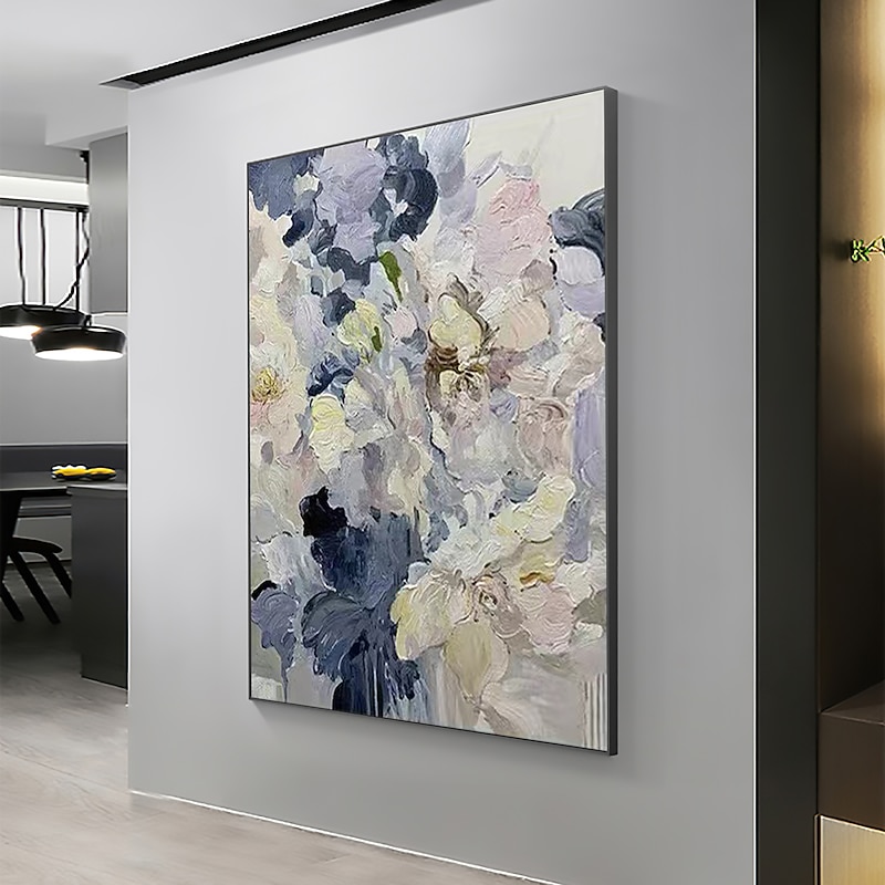 Handmade Oil Painting Canvas Wall Art Decoration Abstract Plant Floral Painting Colored Flowers for Home Decor Rolled Frameless Unstretched Painting3