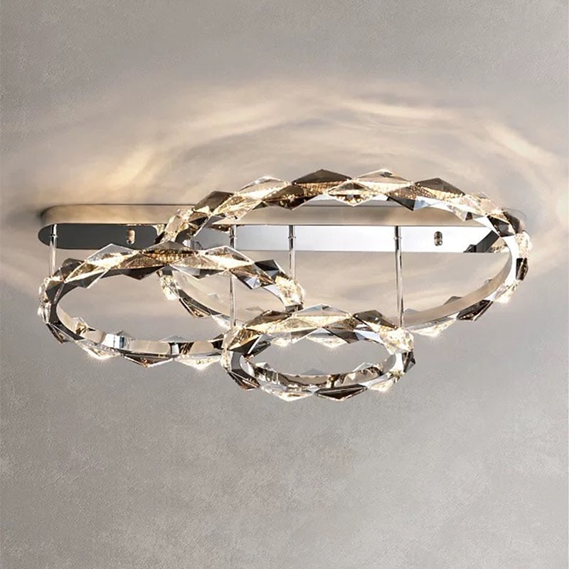 80 cm Ceiling Light LED Crystal Stainless Steel Designer Art Electroplated Modern 220-240V3