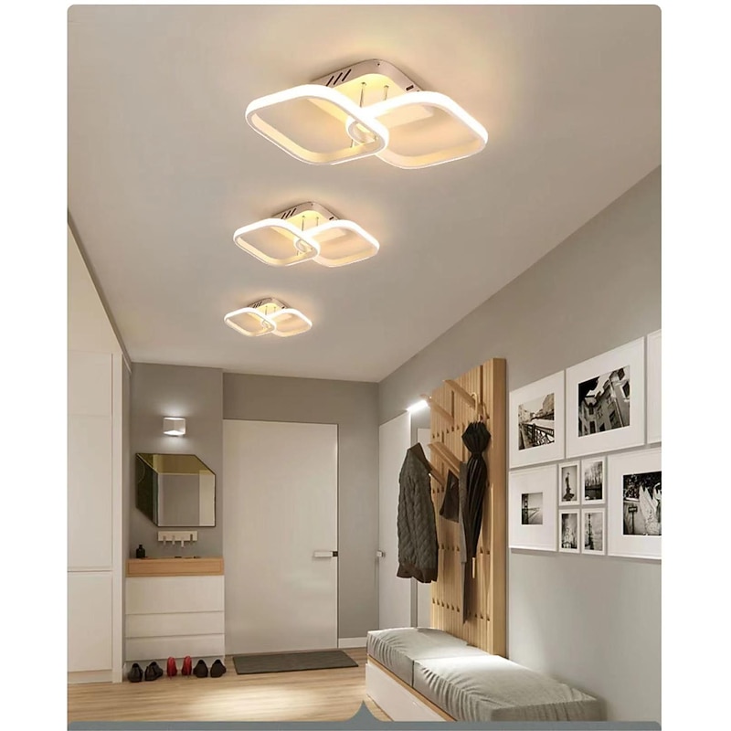 24cm Semi Flush Mount Ceiling Lights Metal Painted Finishes LED Nordic Style 3000/6000K 110-120v 220-240V4