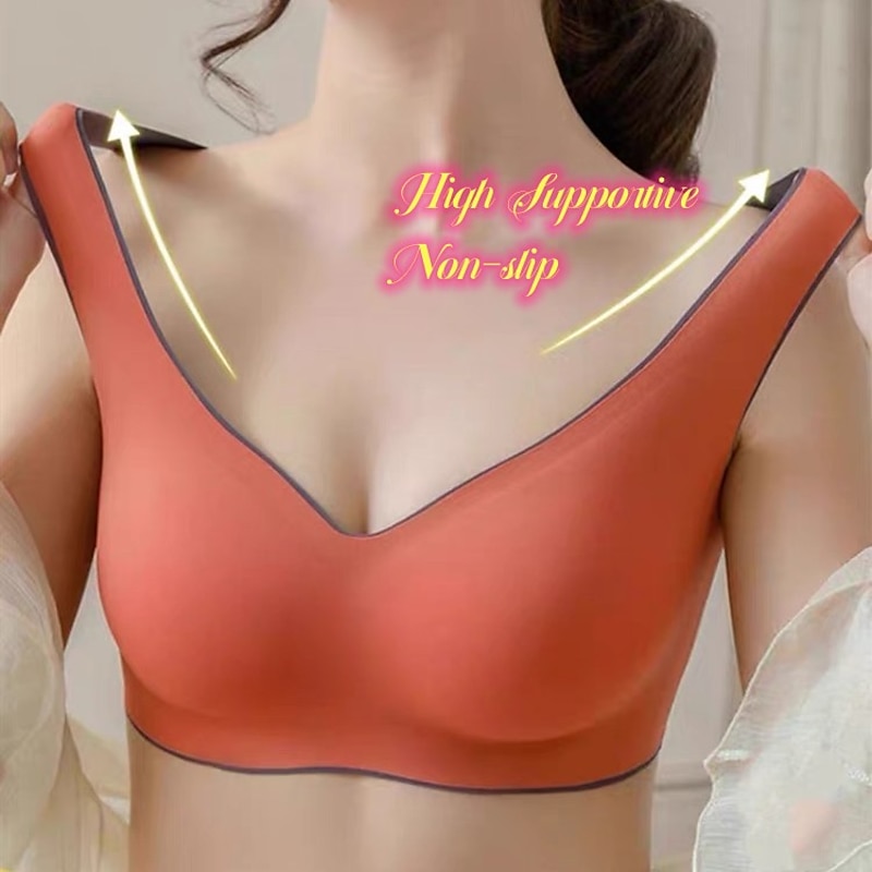 Women's Seamless Full Coverage Wireless Stretchy Daily Comfort  Bra