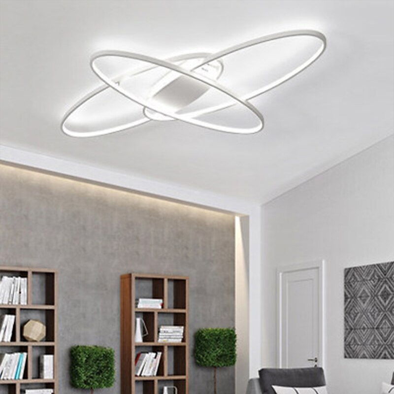 90 cm Dimmable Flush Mount Lights PVC Modern Style Classic Stylish Black Modern Nordic Style 110-240 V2