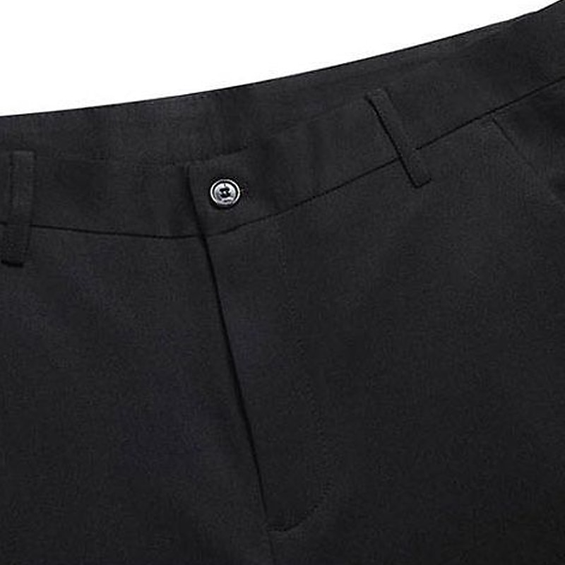 Men's Dress Pants Trousers Pants Trousers Classic Plain Comfort Stretch Full Length Formal Wedding Business Classic Style High-Waisted Black Royal Blue High Waist Stretchy3