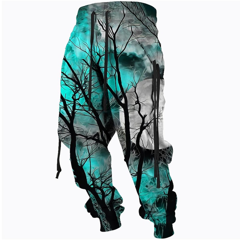 Men's Sweatpants Joggers Trousers Drawstring Side Pockets Elastic Waist Graphic Prints Comfort Breathable Sports Outdoor Casual Daily Cotton Blend Terry Streetwear Designer Yellow Red Micro-elastic2