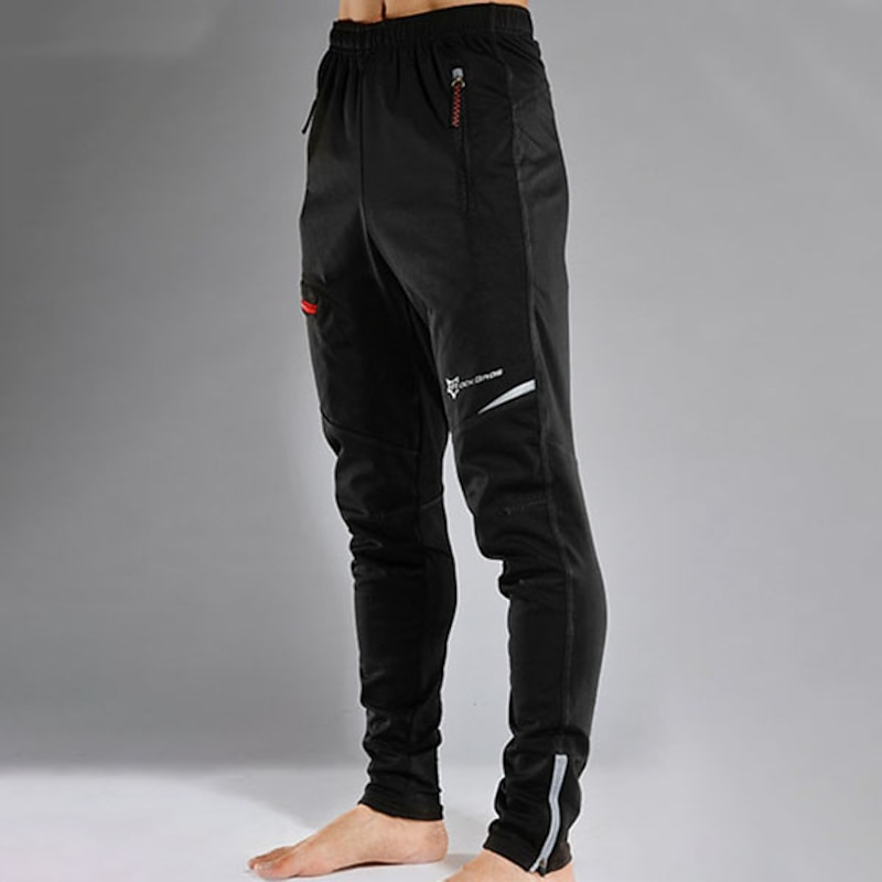 ROCKBROS Men's Cycling Pants Bike Pants / Trousers Bottoms Winter Mountain Bike MTB Road Bike Cycling Sports Thermal Warm Fleece Lining Windproof Reflective Strips Black Clothing Apparel Bike Wear2