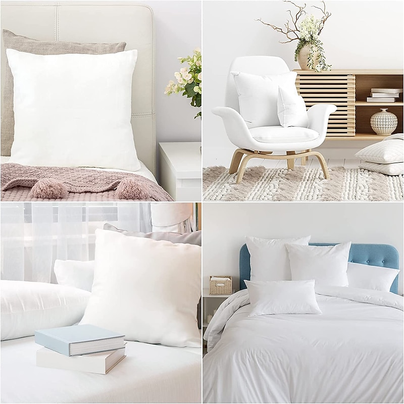 1pc Throw Pillow Insert Hypoallergenic Premium Pillow Stuffer Sham Decorative Cushion Bed Couch Sofa for 45x45cm(18x18inch) Pillow Cover3