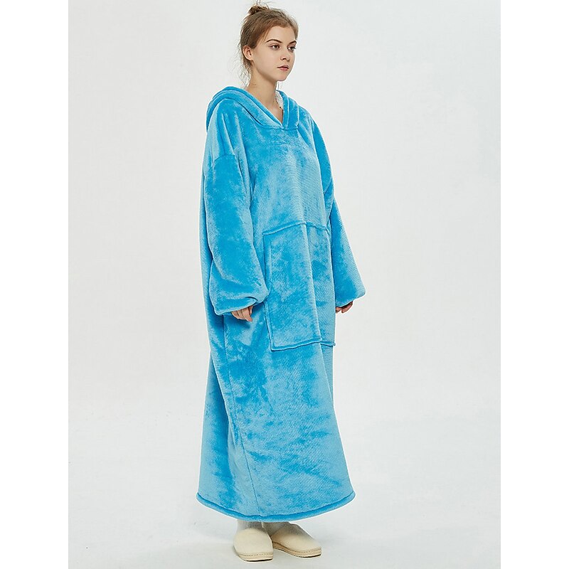 Adults' Solid Color Leopard Spot Oversized Hoodie Blanket Wearable Blanket With Pocket Cartoon Onesie Pajamas Kigurumi Pajamas For Men and Women Carnival Masquerade Cartoon4