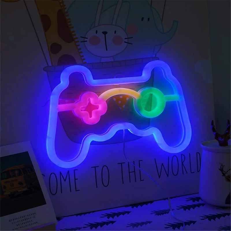 Neon Lights Decoration Game Controller Box Lamp Atmosphere Interior Decoration Lamp Led Back Panel Neon Lamp