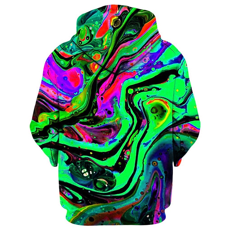 Men's Graphic Prints Graffiti Hoodie Hoodies Sweatshirt Streetwear Designer Long Sleeve Hooded Sports & Outdoor Daily Sports Green Zipper Print Spring &  Fall Designer2