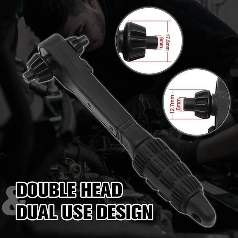 2-in-1 Double End Wrench Tool Flexible Head Combination Ratchet Wrench Dual-use Wrench Chromium-vanadium Steel4
