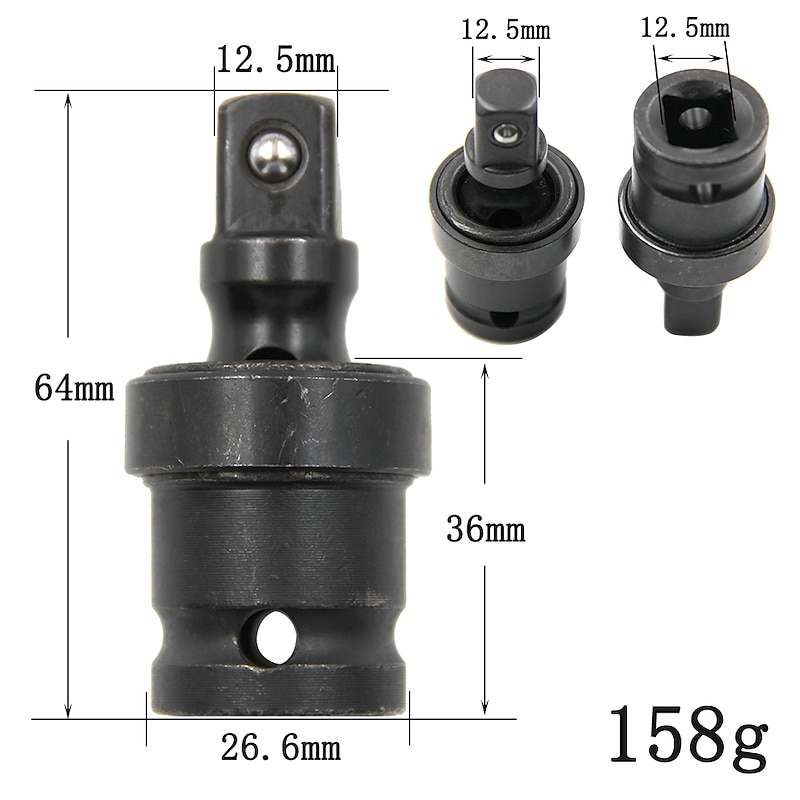 Air Cannon Pneumatic Universal Joint Adapter 360 Degree Rotary Joint Electric Wrench Socket Accessories Tool3