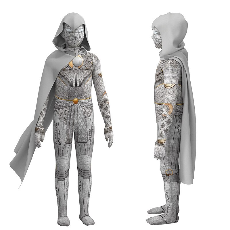 Moon Knight Avengers Outfits Masquerade Men's Boys Movie Cosplay Cosplay Costume Party Gray Leotard / Onesie Masquerade Polyester World Book Day Costumes2