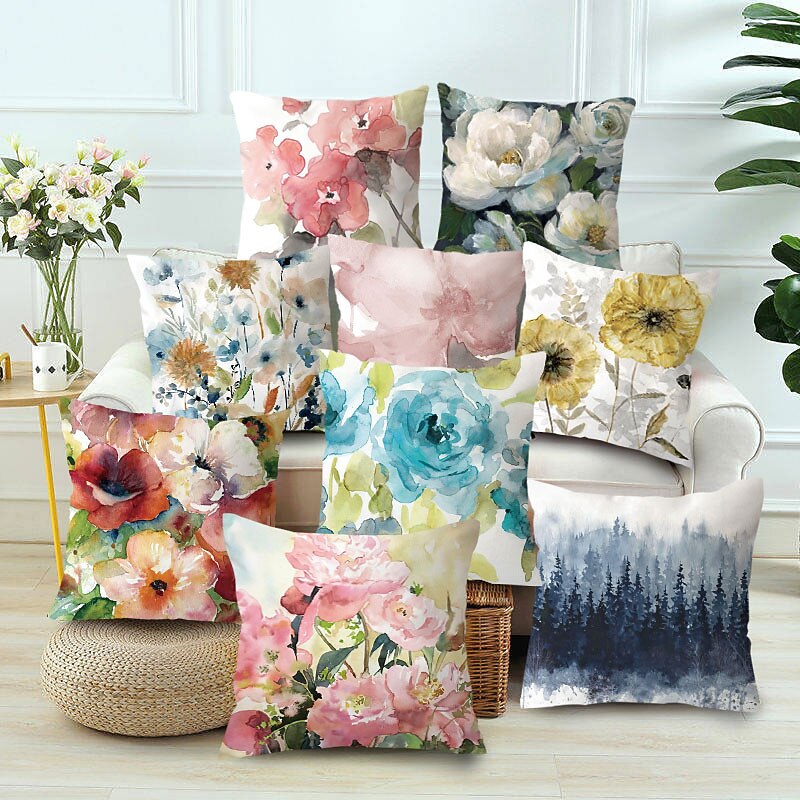 Spring Double Side Cushion Cover 1PC Soft Decorative Square Throw Pillow Cover Cushion Case Pillowcase for Sofa Bedroom Superior Quality Machine Washable2