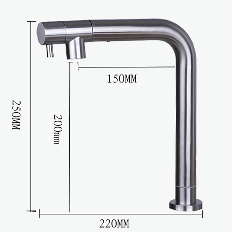 Kitchen faucet - Single Handle One Hole Stainless Steel Pull-out /Pull-down Other Contemporary Kitchen Taps cold or hot water only2