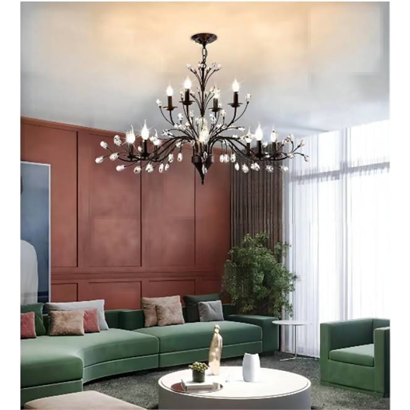 12 Bulbs 112 cm Mini Style Chandelier Metal Painted Finishes Retro / Traditional / Classic 110-120V / 220-240V3