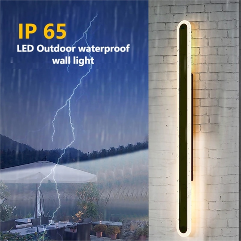 LED Nordic Style Outdoor Wall Lights 100cm Indoor Wall Lights Living Room Outdoor Metal Wall Light IP65 85-265V 25 W2