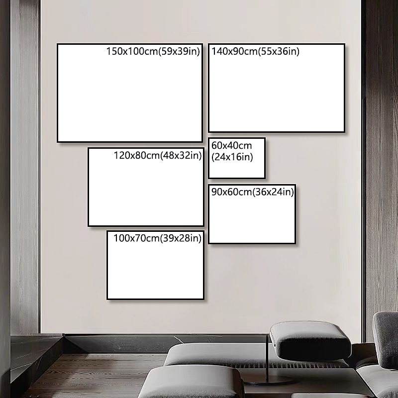 Oil Painting Hand Painted Horizontal Abstract Pop Art Modern Rolled Canvas (No Frame)3