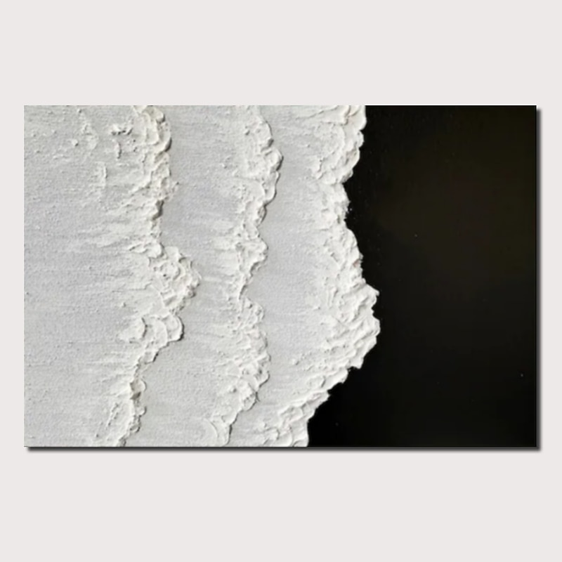 Handmade Oil Painting Canvas Wall Art Decorative Abstract Knife Painting Seascape White For Home Decor Rolled Frameless Unstretched Painting2