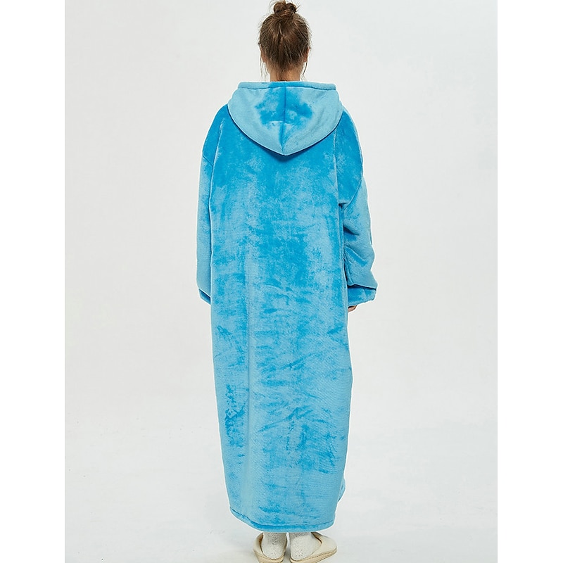 Adults' Solid Color Leopard Spot Oversized Hoodie Blanket Wearable Blanket With Pocket Cartoon Onesie Pajamas Kigurumi Pajamas For Men and Women Carnival Masquerade Cartoon3