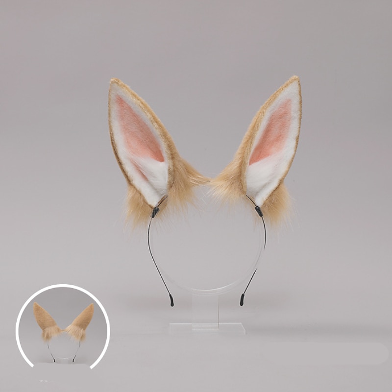 Bunny Ears Lolita Cosplay Cute Rabbit Ears Hair Clips Easter Party Hair Accessory Headband for Women Girls Carnival4