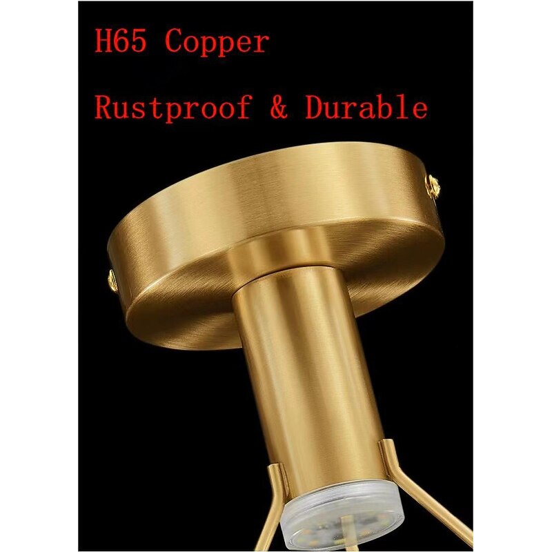 10cm Ceiling Light Unique Design Ceiling Lights Copper Brass Modern 220-240V4
