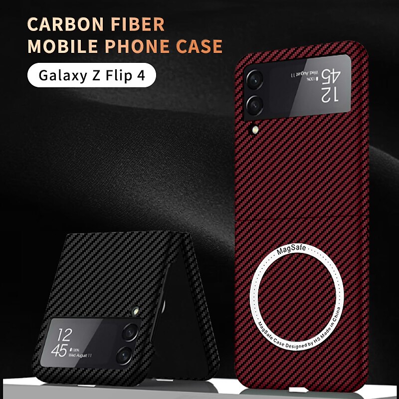 Phone Case For Samsung Galaxy Z Flip 7 Z Flip 6 Z Flip 5 Z Flip 4 Z Flip 3 With Magsafe Flip Magnetic Full Body Protective Lines / Waves PC2