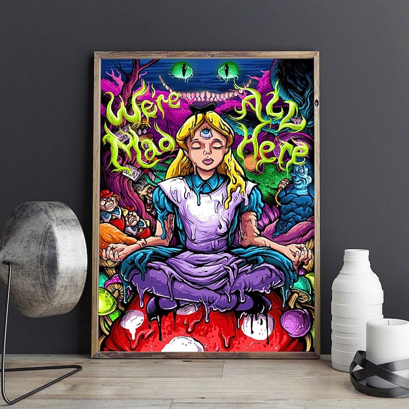 1 Panel Psychedelic  Prints Posters/Picture Women Modern Wall Art Wall Hanging Gift Home Decoration Rolled Canvas No Frame Unframed Unstretched2