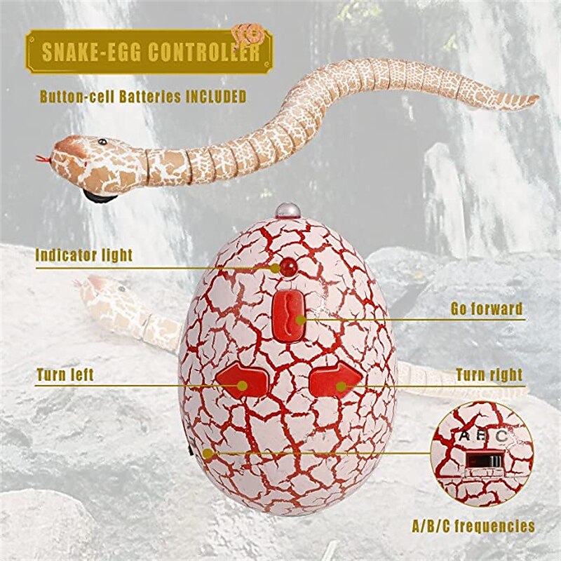 Simulation Remote control Snake toy Fast Moving Simulation Fake Rattlesnake robot toy Powered Snake Egg Controller Snake Horror Skills Toy for Children to play for Halloween3